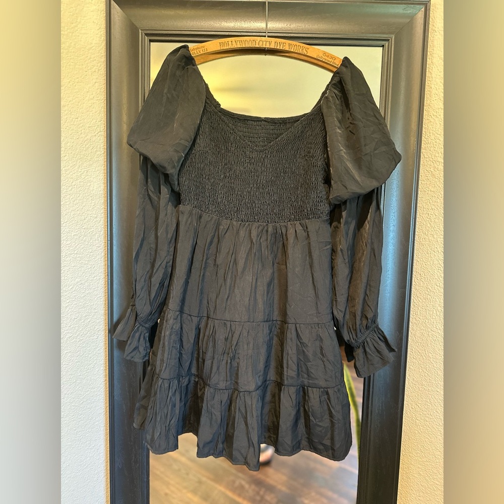 Black Women's Top with Viscose-Poly Blend - Size M